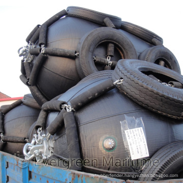 D=3500mm EL=7000mm Yokohama Floating Pneumatic Fenders/ Sling Type and Tire Net